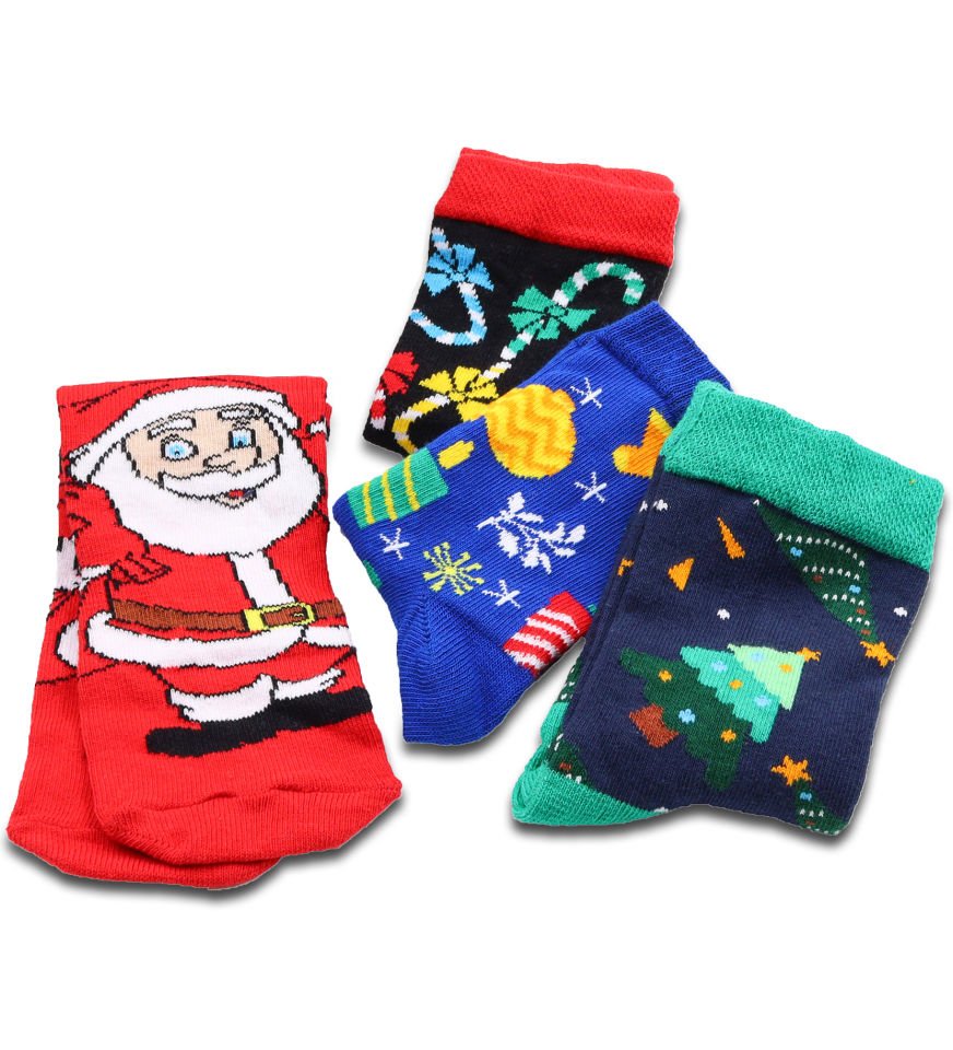 2'li Yeni Yıl Çocuk Çorabı & Işıklı Kardan Adam & 2'li Baston Şeker Hediye Seti