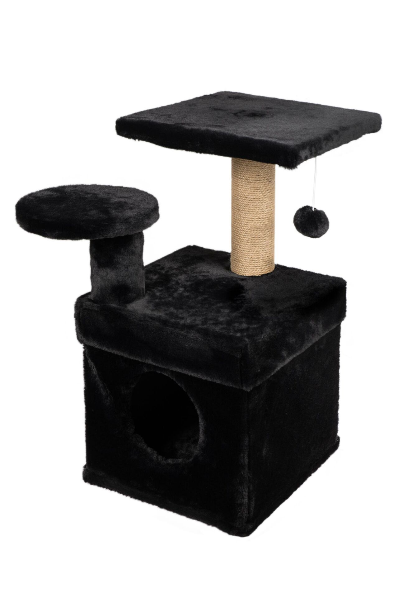 Dubex 65x51x72 cm Kedi Oyun Evi ve Tırmalama Platformu Siyah