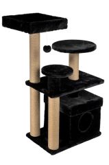 Dubex 65x73x111 cm Kedi Oyun Evi ve Tırmalama Platformu Siyah