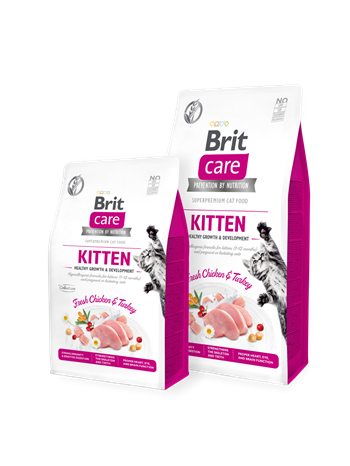 Brit Care - Hipoalerjenik Kitten Tahılsız Tavuk Ve Hindili Yavru Kedi Maması 2 Kg