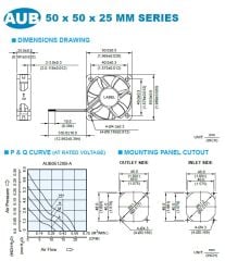 Delta AUB0512M 12V 0.18A Fan