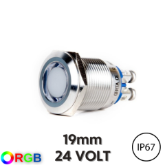 GM19-170-RGBD 19mm Led Metal Sinyal Lambası (6-24V DC) (IP67)