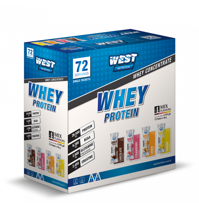 WEST NUTRİTİON  WHEY PROTEİN 2592 GR  72 SERVİS ŞASE