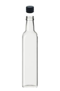 500 cc Şeffaf Maraska Kare Şişe Kapaklı (31mm)