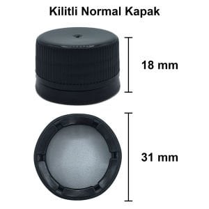 1000 cc Şeffaf Maraska Kare Şişe Kapaklı (31mm)