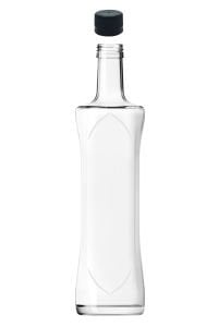 1000 cc Şeffaf Piramit Kavisli Şişe Kapaklı (31mm)