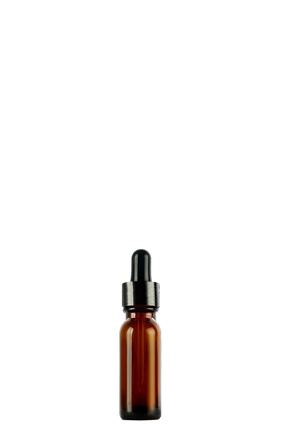 10 cc Amber Yuvarlak Damlalık Şişe Metal Kapaklı (18mm)