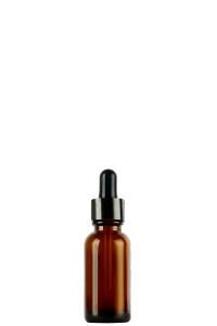 30 cc Amber Yuvarlak Damlalık Şişe Metal Kapaklı (18mm)