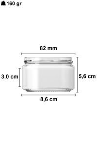 230 cc Kavanoz Metal Konserve Kapaklı (82mm)