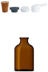 50 cc Amber Ecza Penisilin Şişesi Kapaklı (20mm)
