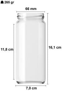 500 cc Uzun Kavanoz Metal Konserve Kapaklı (66mm)