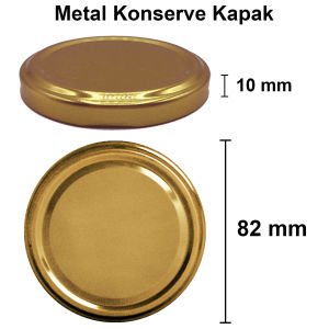 660 cc Kavanoz Metal Konserve Kapaklı (82mm)