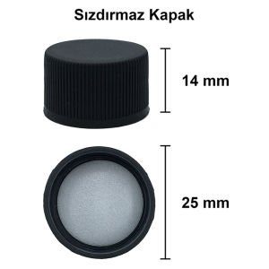 100 cc Şeffaf Standart Şişe Kapaklı (25mm)