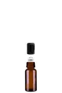 20 cc Amber Yuvarlak Çelik Roll On Şişe Plastik Kapaklı (18mm)