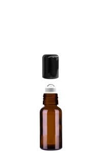 30 cc Amber Yuvarlak Çelik Roll On Şişe Plastik Kapaklı (18mm)