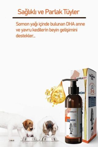 Supravet Kedi Ve Köpekler Için Somon Yağı 200ml (TÜY SAĞLIĞI VE İŞTAH AÇMA DESTEĞİ)