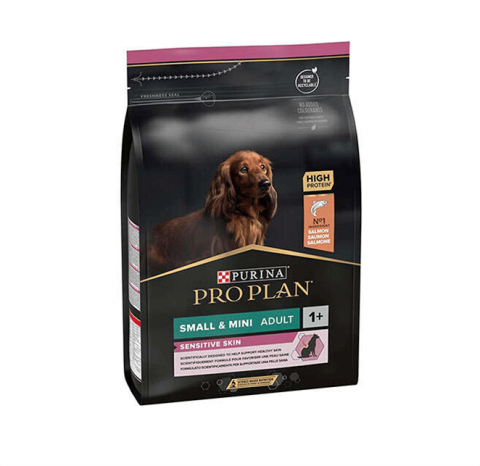 Pro Plan Small&Mini Sensitive Skin Somonlu ve Pirinçli Küçük Irk Yetişkin Köpek Maması 3kg