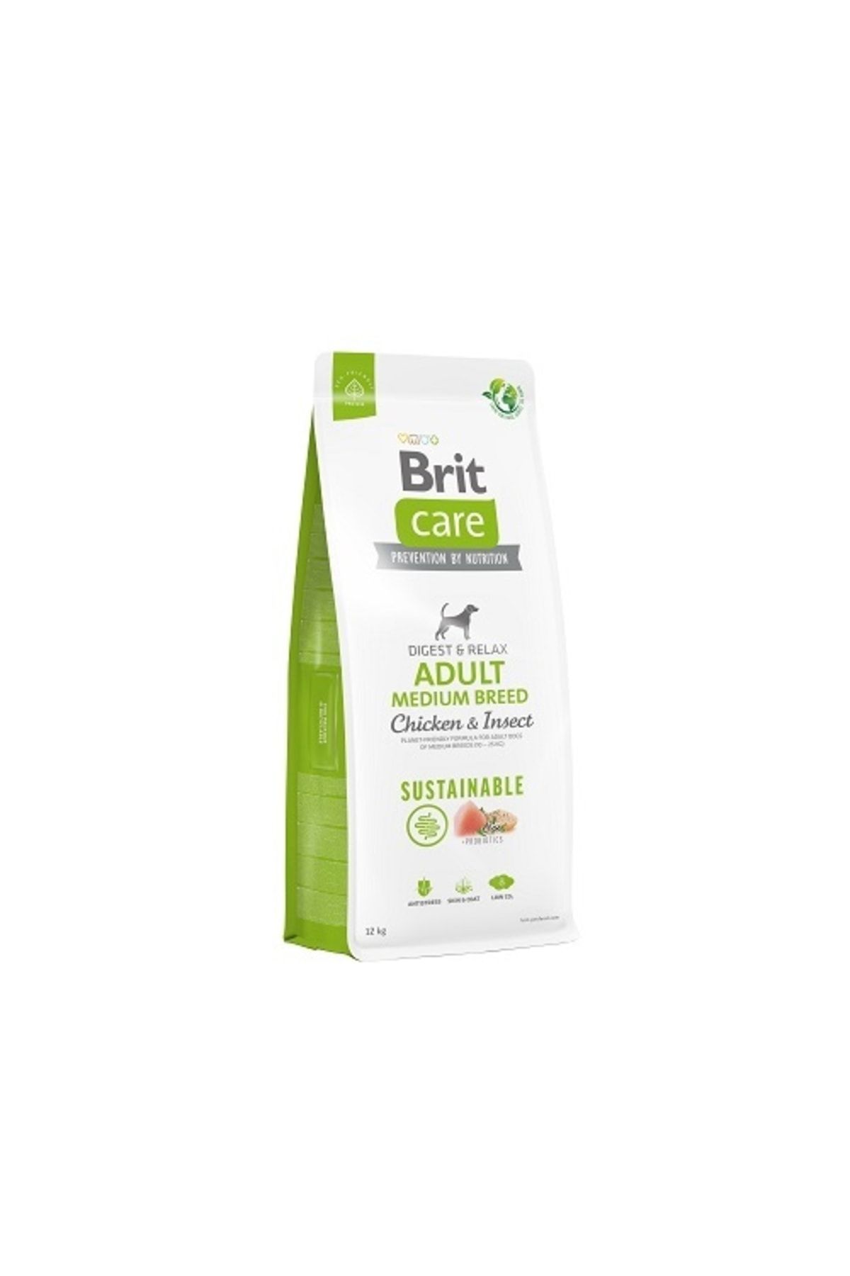 Brit Care Digest & Relax Tavuklu Böcek Proteinli Orta Irk Yetişkin Köpek Maması 12 Kg