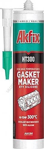 Akfix Sa075 Silikon Rtv Yüksek Isı 280 Ml Kırmızı Ht300