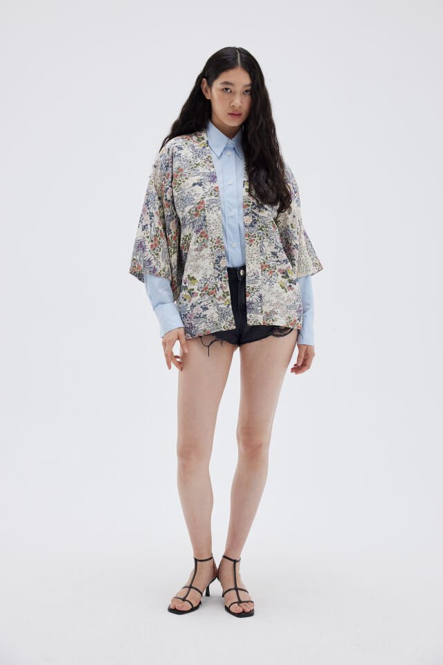 BLOOM GARDEN vintage ipek kimono ceket