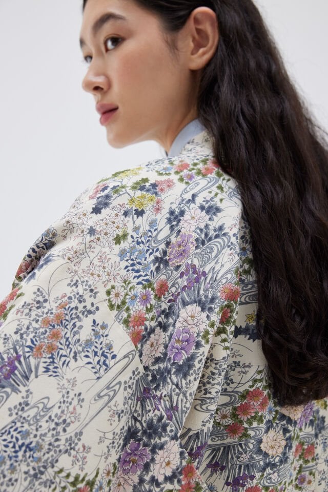 BLOOM GARDEN vintage ipek kimono ceket