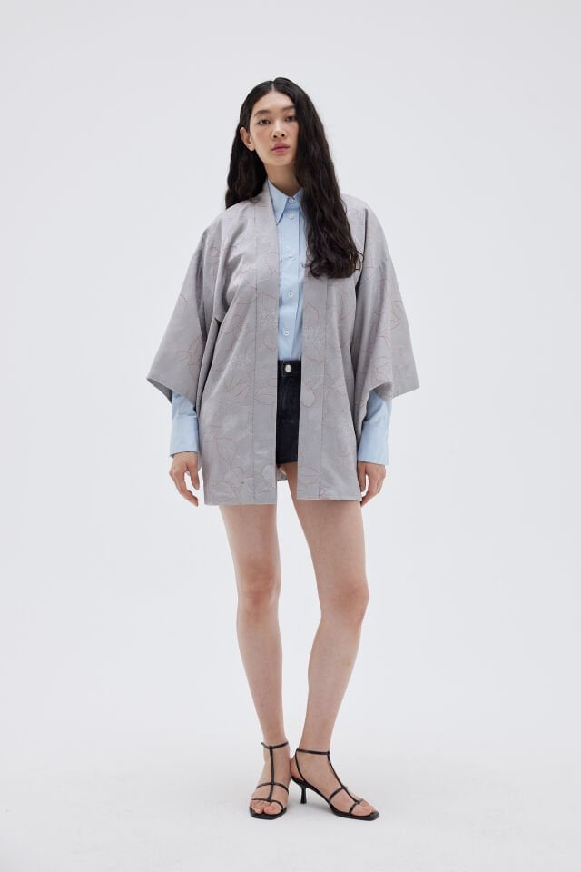 SILVER LININGS vintage ipek kimono ceket