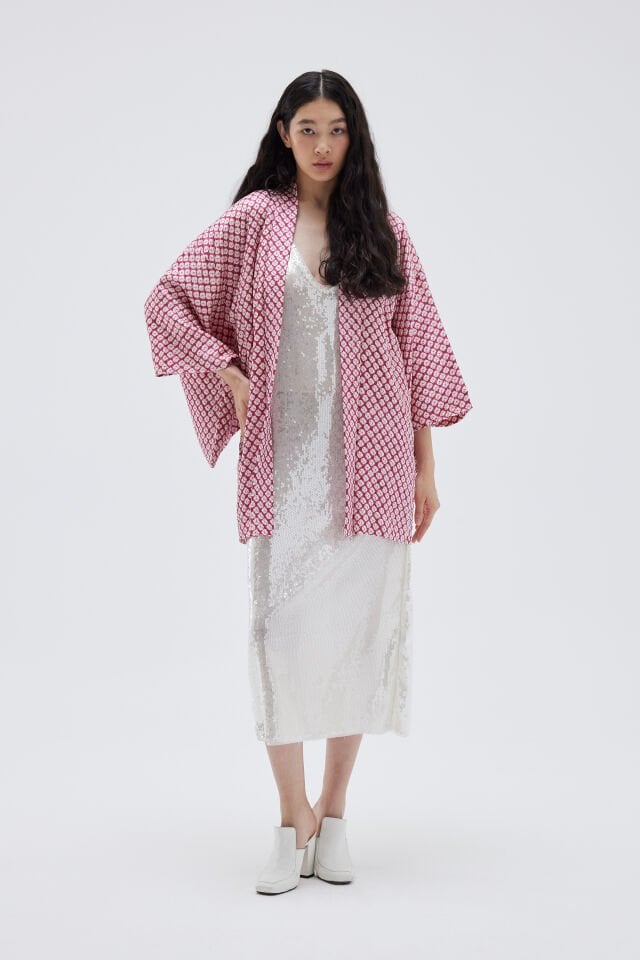 SILKY CLOUDS vintage ipek kimono ceket