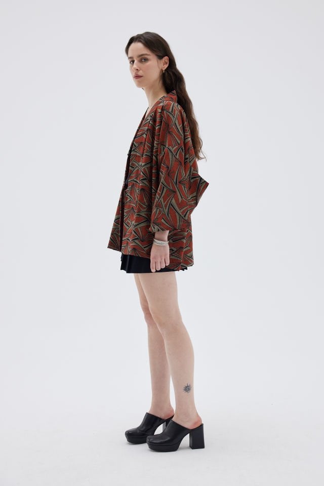 WILD EAST vintage yün keten ipek kimono ceket