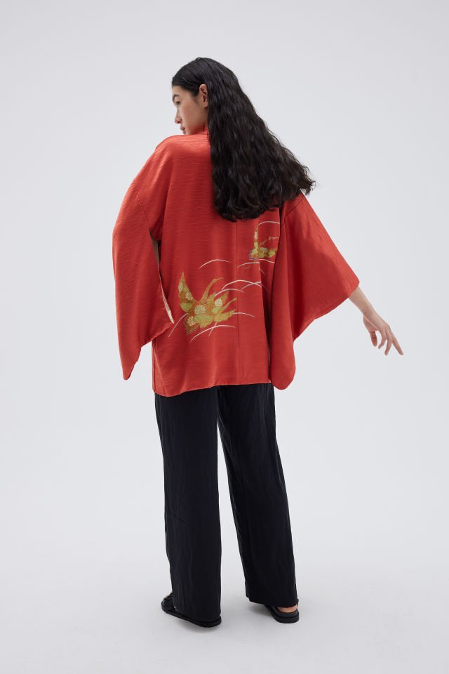 CHASING CRANES vintage ipek kimono ceket
