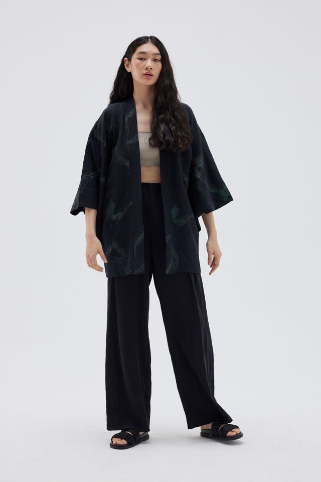 AURORA BOREALIS vintage ipek kimono ceket
