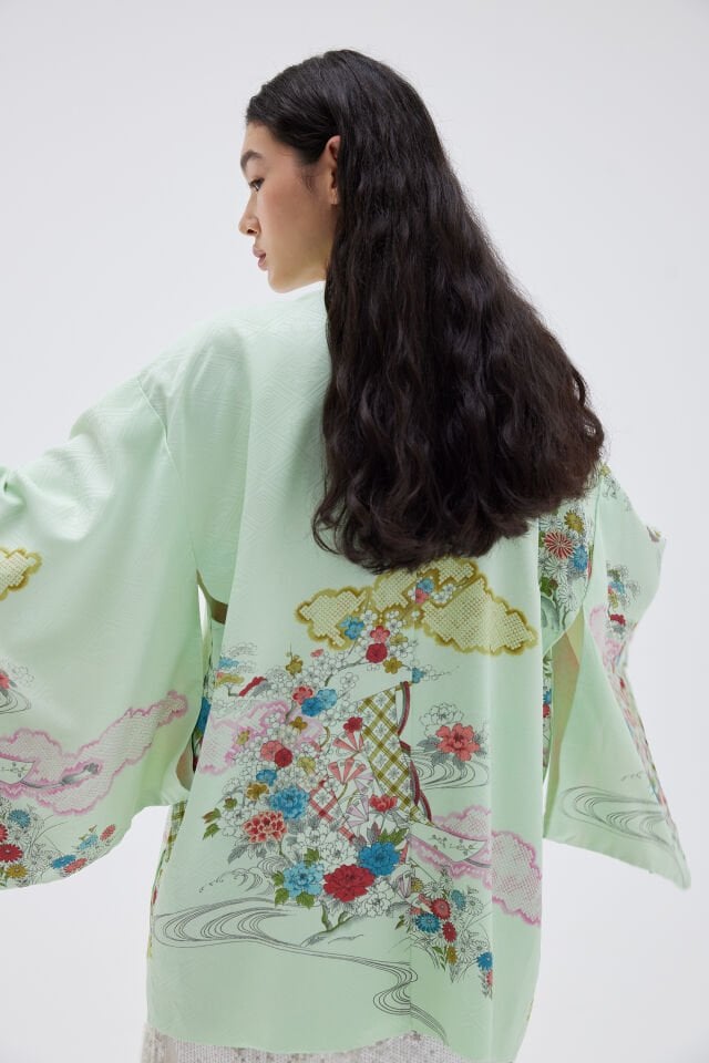 ENCHANTED GARDEN vintage ipek kimono ceket
