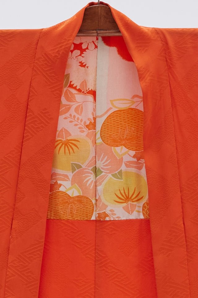 ORENJİ vintage ipek kimono ceket