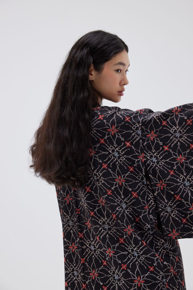 CRANE'S TALE vintage ipek kimono ceket