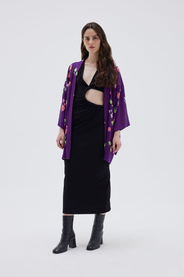 MOMIJIGARI vintage ipek kimono ceket