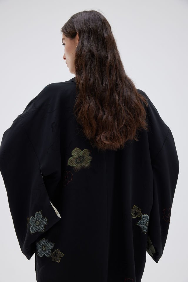 IVORY WHISPER vintage ipek kimono ceket