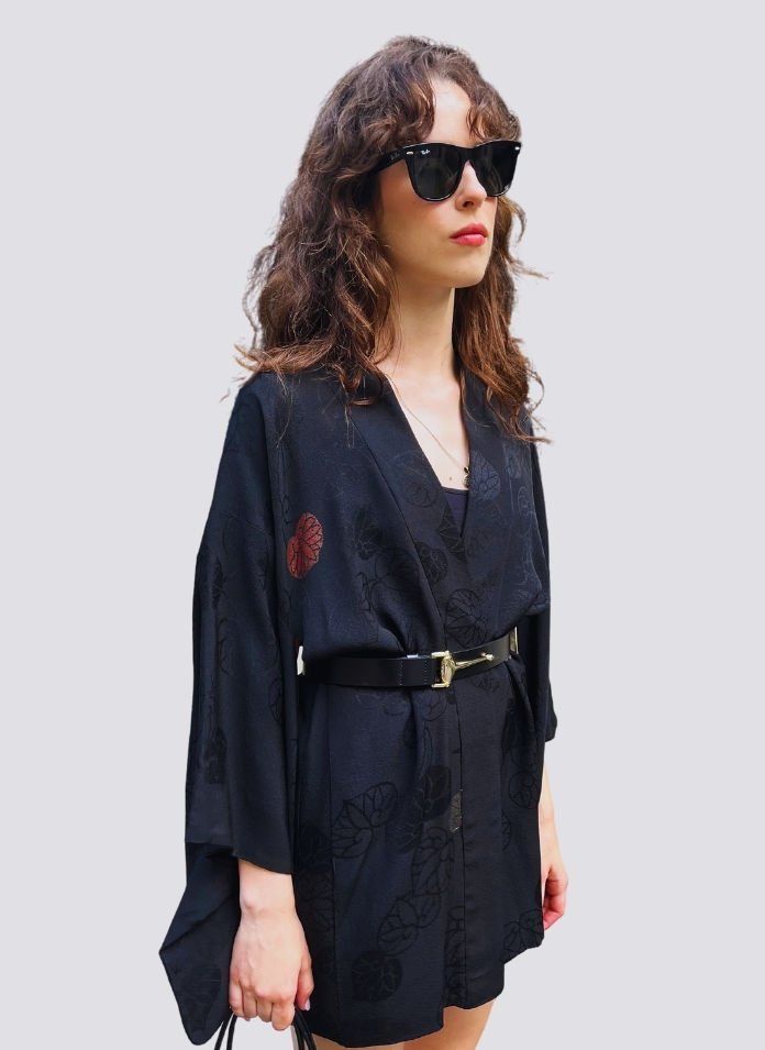 MOONLIT SERENITY vintage ipek kimono ceket