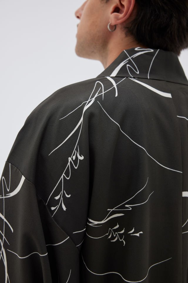 WHITE STRIPES vintage ipek kimono ceket