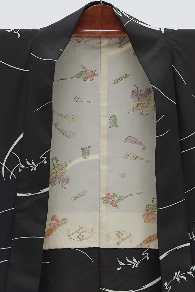 WHITE STRIPES vintage ipek kimono ceket