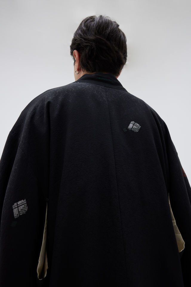 MIDNIGHT CRANE vintage ipek kimono ceket