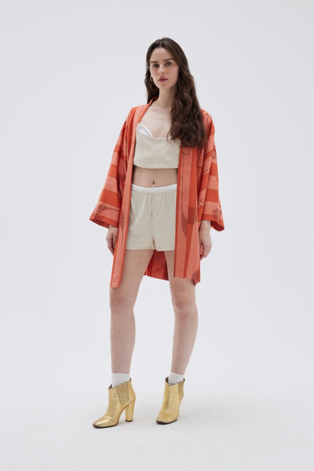 PAPILLON vintage ipek kimono ceket