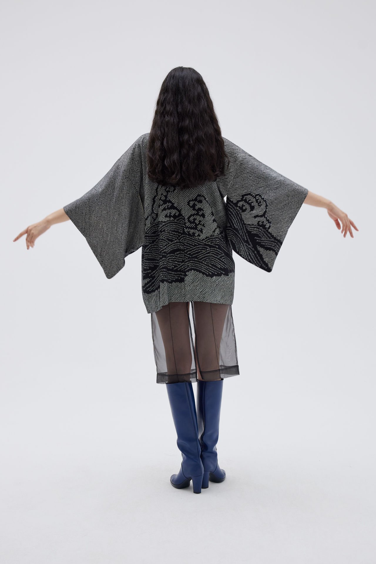 OCEAN SPRAY vintage ipek kimono ceket