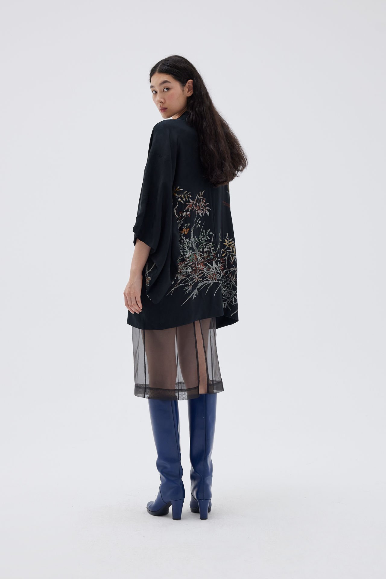 AKIKUSA vintage ipek kimono ceket