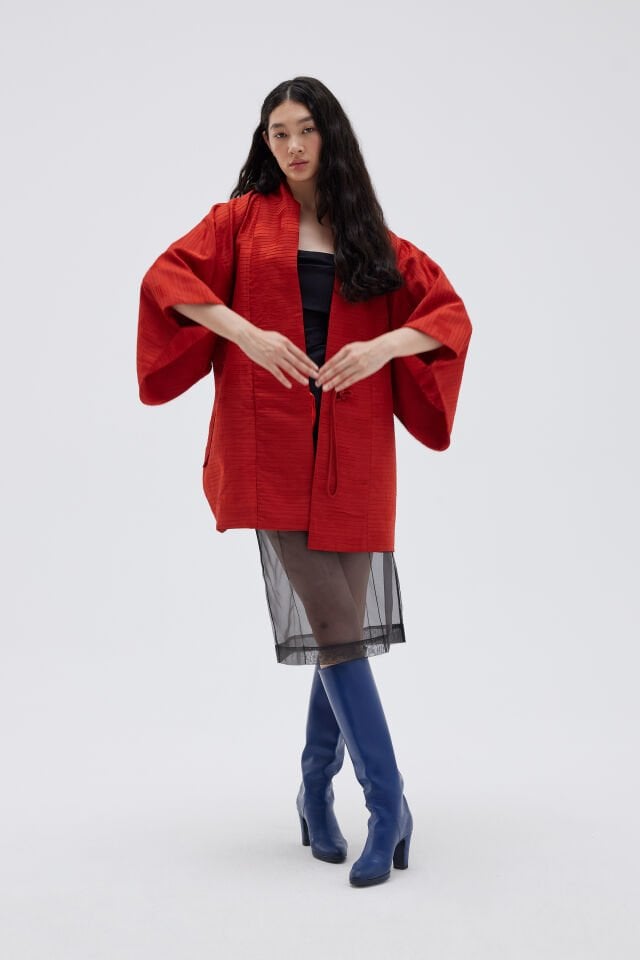 RED WEDDING vintage ipek kimono ceket