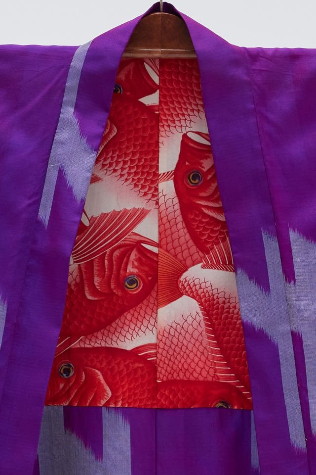 MAJESTIC KOI vintage ipek kimono ceket