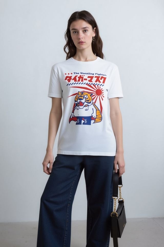 WRESTLING FIGHTER baskılı unisex t-shirt