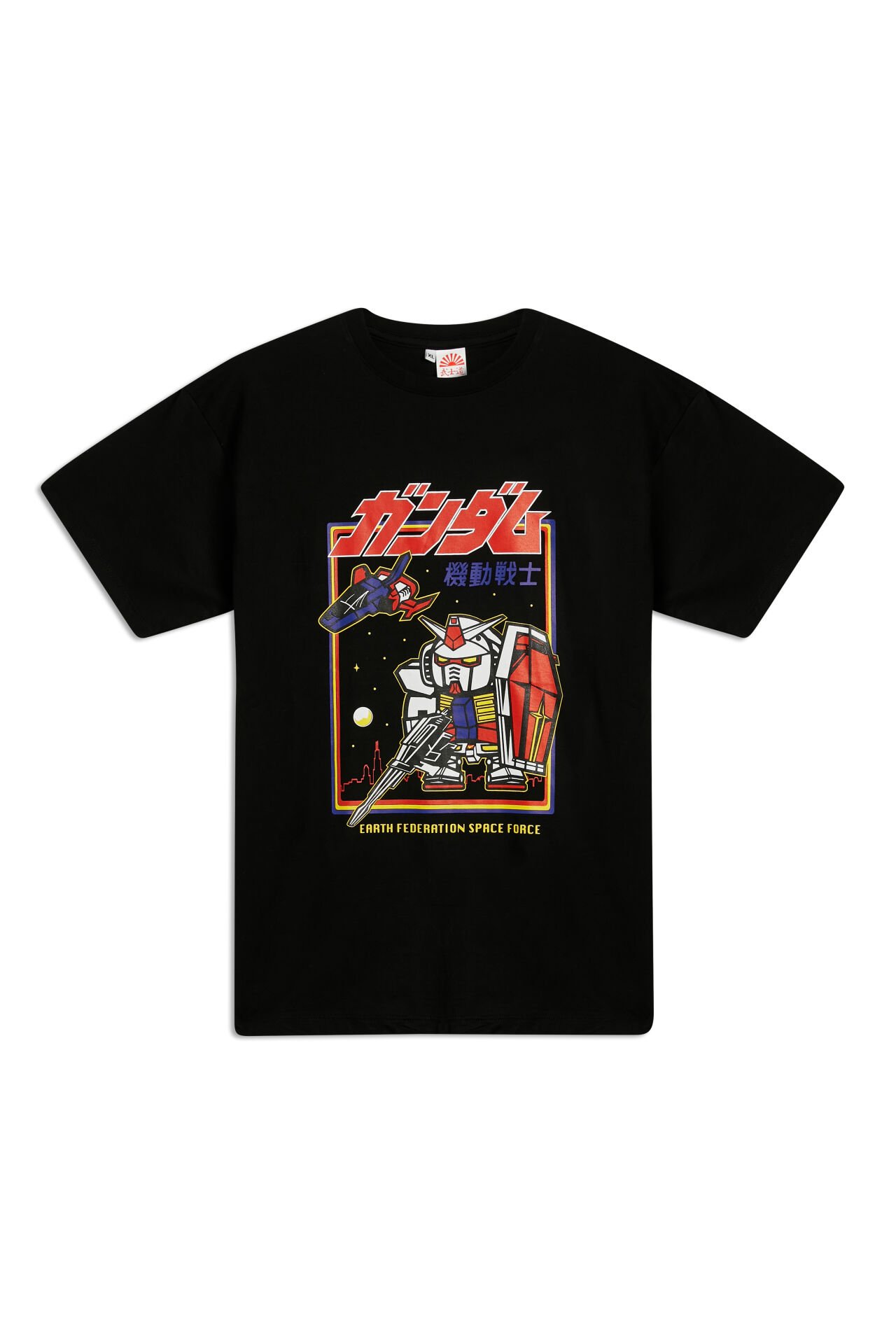 EARTH FEDERATION baskılı unisex t-shirt