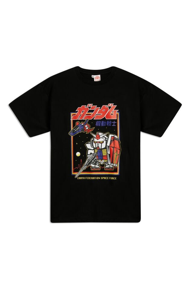 EARTH FEDERATION baskılı unisex t-shirt