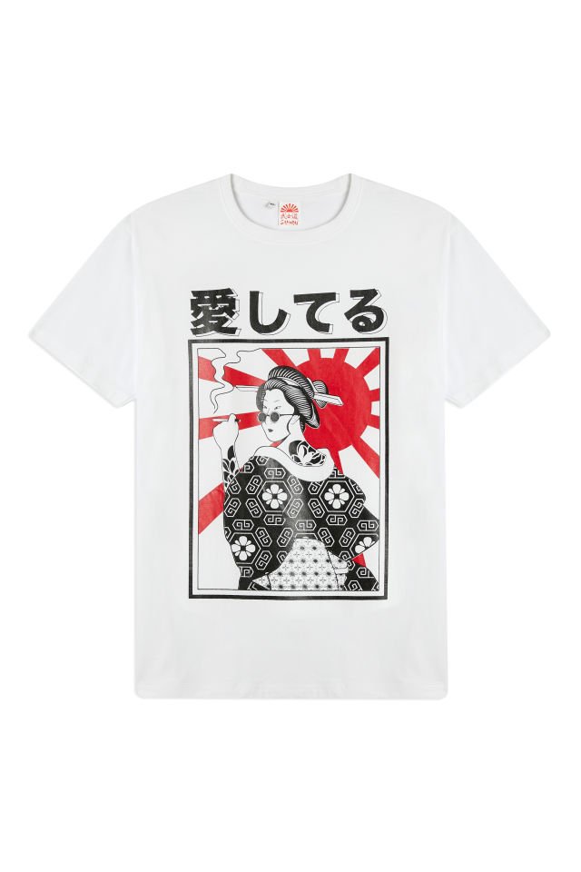 GEISHA baskılı unisex t-shirt