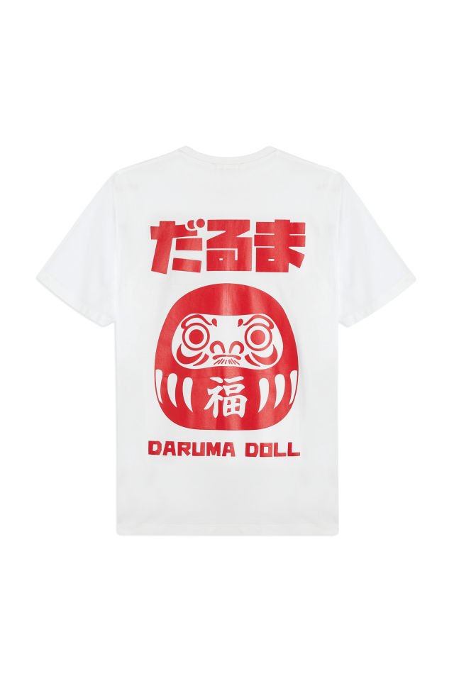 DARUMA DOLL baskılı unisex t-shirt