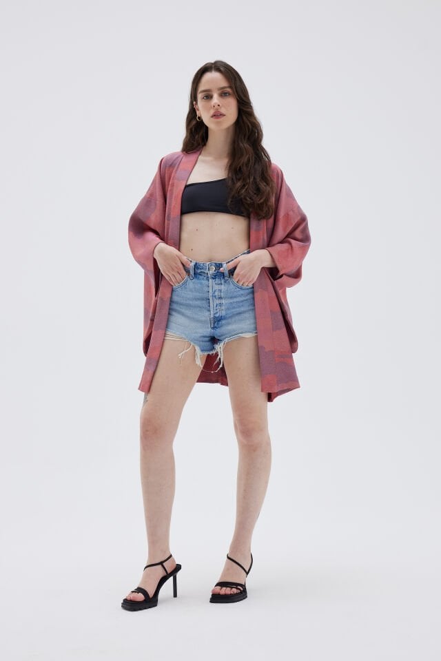 ASAGOA  vintage ipek kimono ceket